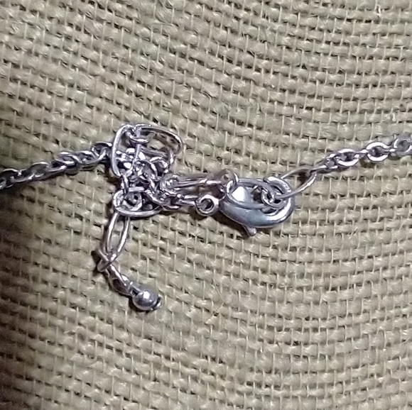 Elegant Pink and Purple Beaded Necklace Silvertone vintage - Picture 3 of 5